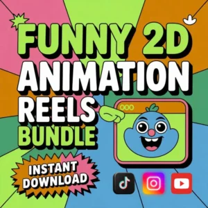 500+ 2D Animation Funny Cartoon Reels Bundle